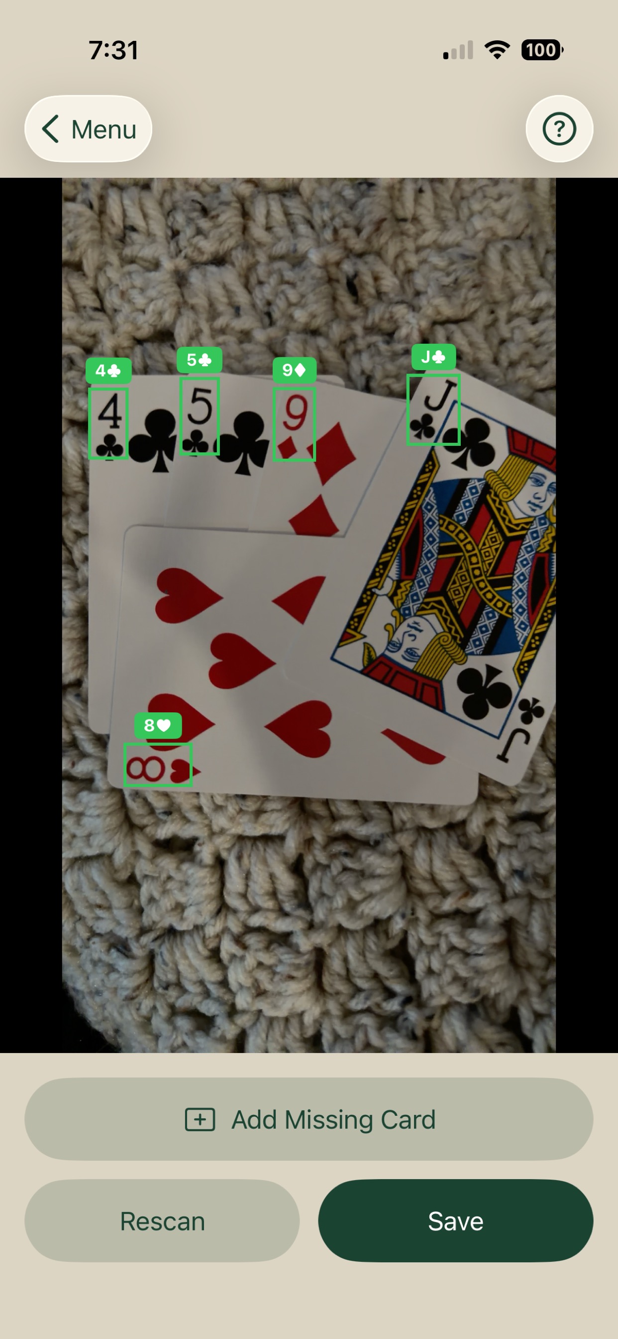 DeckVision — annotation view