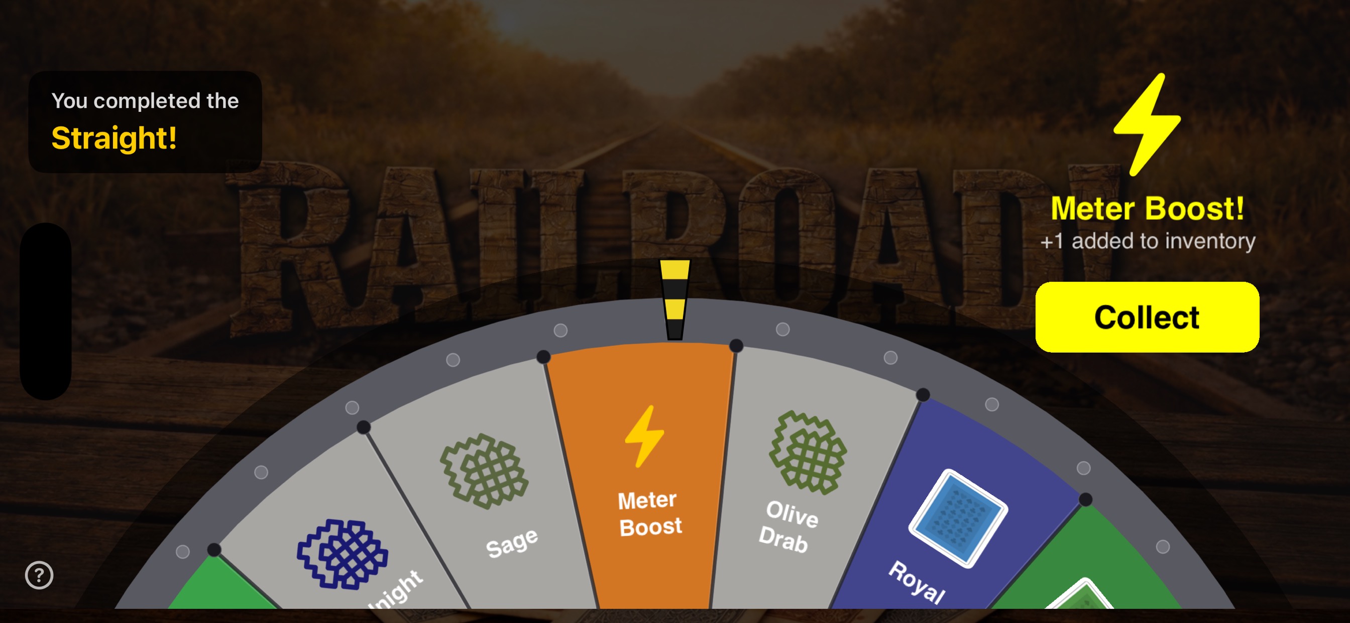 Railroad! Solitaire — Reward Wheel