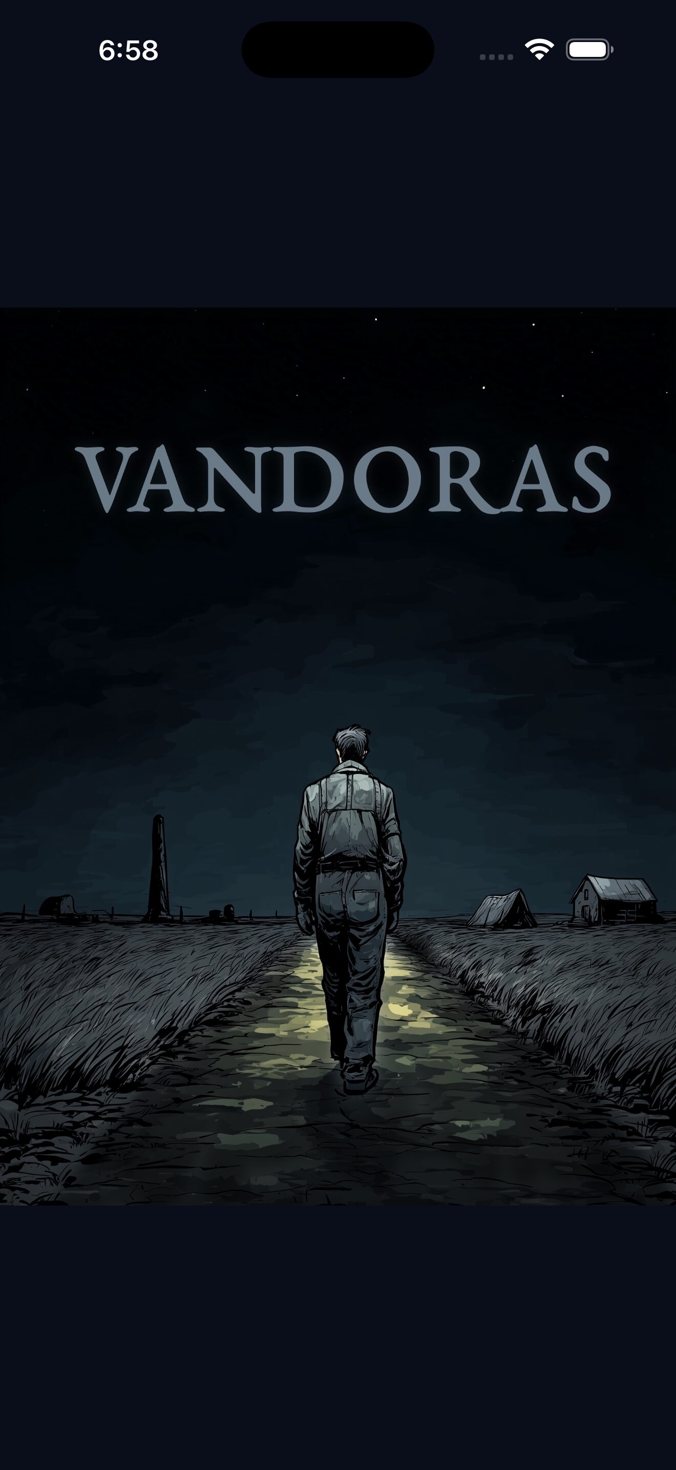 The title screen — Vandoras