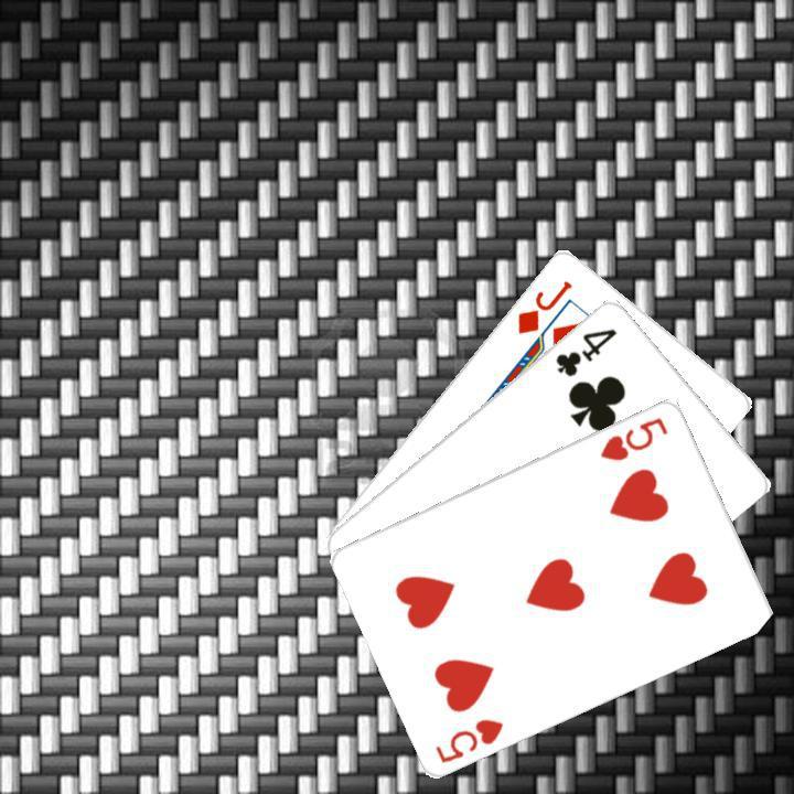 Example: playing cards on a carbon fiber weave background